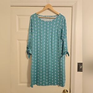 Escapada living women's Sheath Dress blue and white Size medium